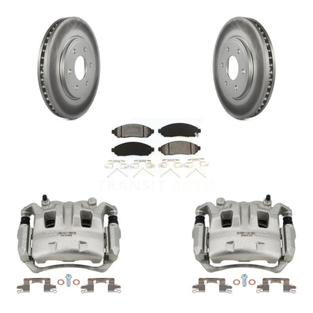 Front Brake Caliper Coat Rotors Semi-Metallic Pad Kit For Nissan Frontier Suzuki Equator KCG-100568S
