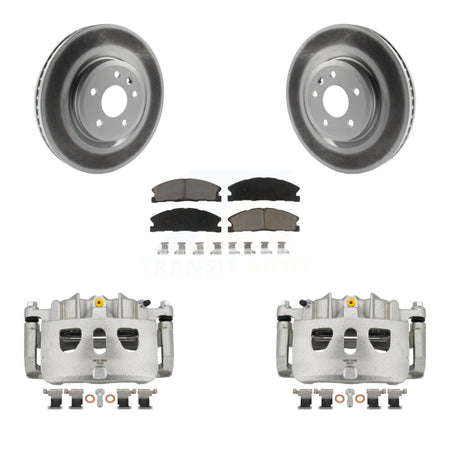 Front Brake Caliper Coat Rotors Ceramic Pad Kit For Ford Explorer With Heavy Duty Brakes KCG-100569C