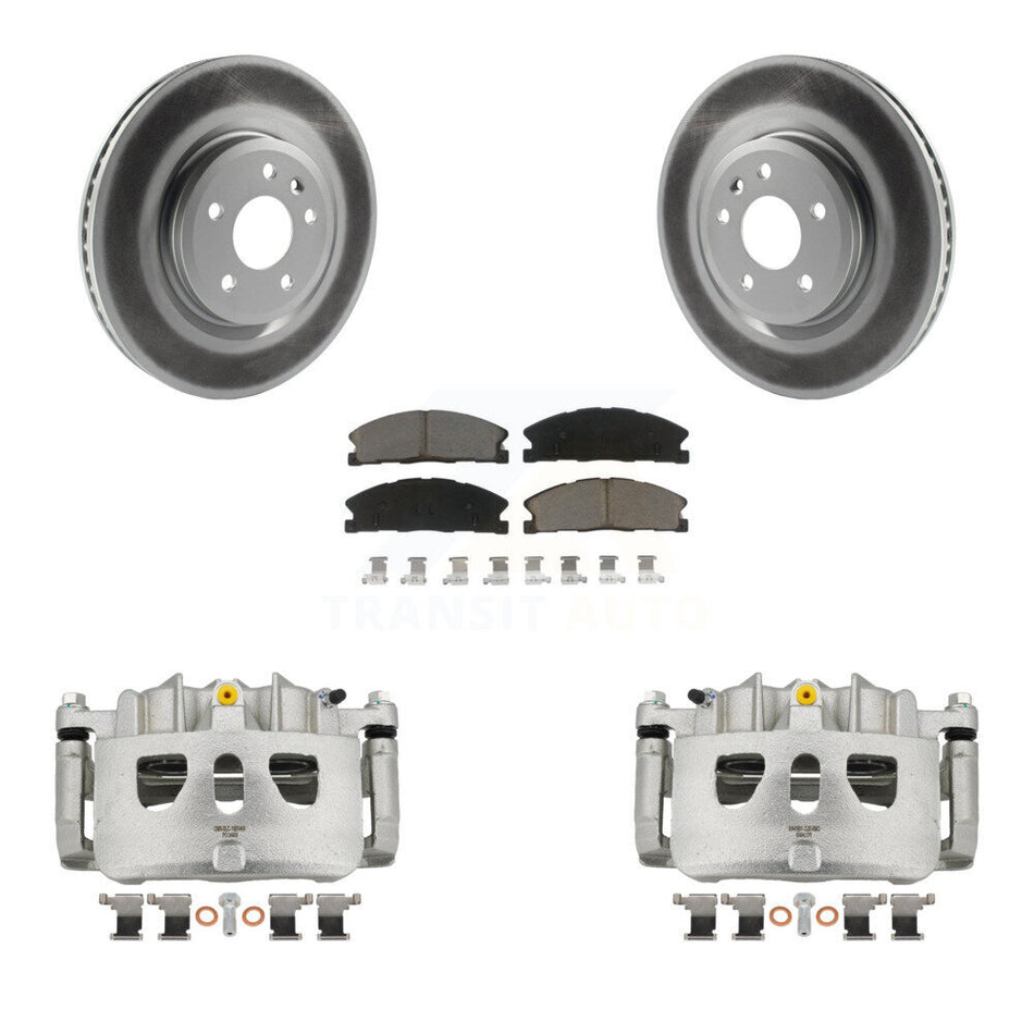 Front Brake Caliper Coat Rotors Ceramic Pad Kit For Ford Explorer With Heavy Duty Brakes KCG-100569C