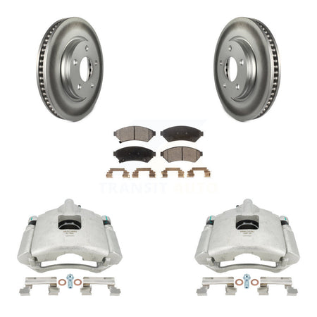 Front Brake Caliper Coat Rotors & Semi-Metallic Pad Kit For Buick Pontiac LaCrosse Grand KCG-100571P