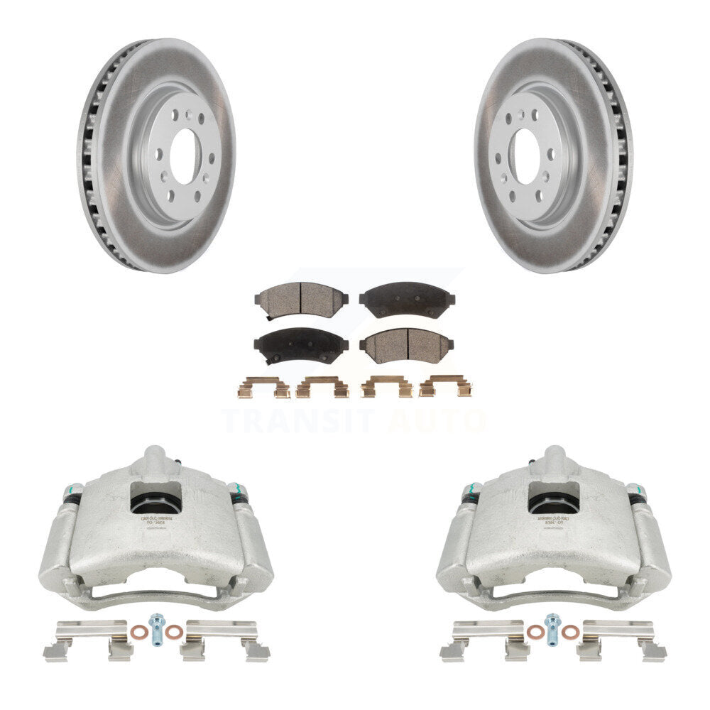Front Brake Caliper Coat Rotor Semi-Metallic Pad Kit For Pontiac Montana Chevrolet Buick KCG-100572P