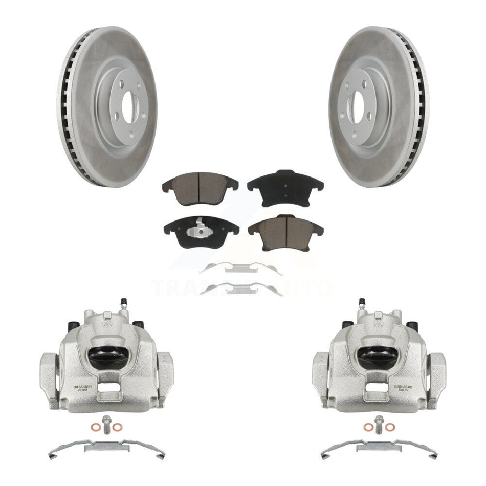 Front Brake Caliper Coat Rotors & Ceramic Pad Kit For 19-20 Ford Police Responder Hybrid KCG-100573C