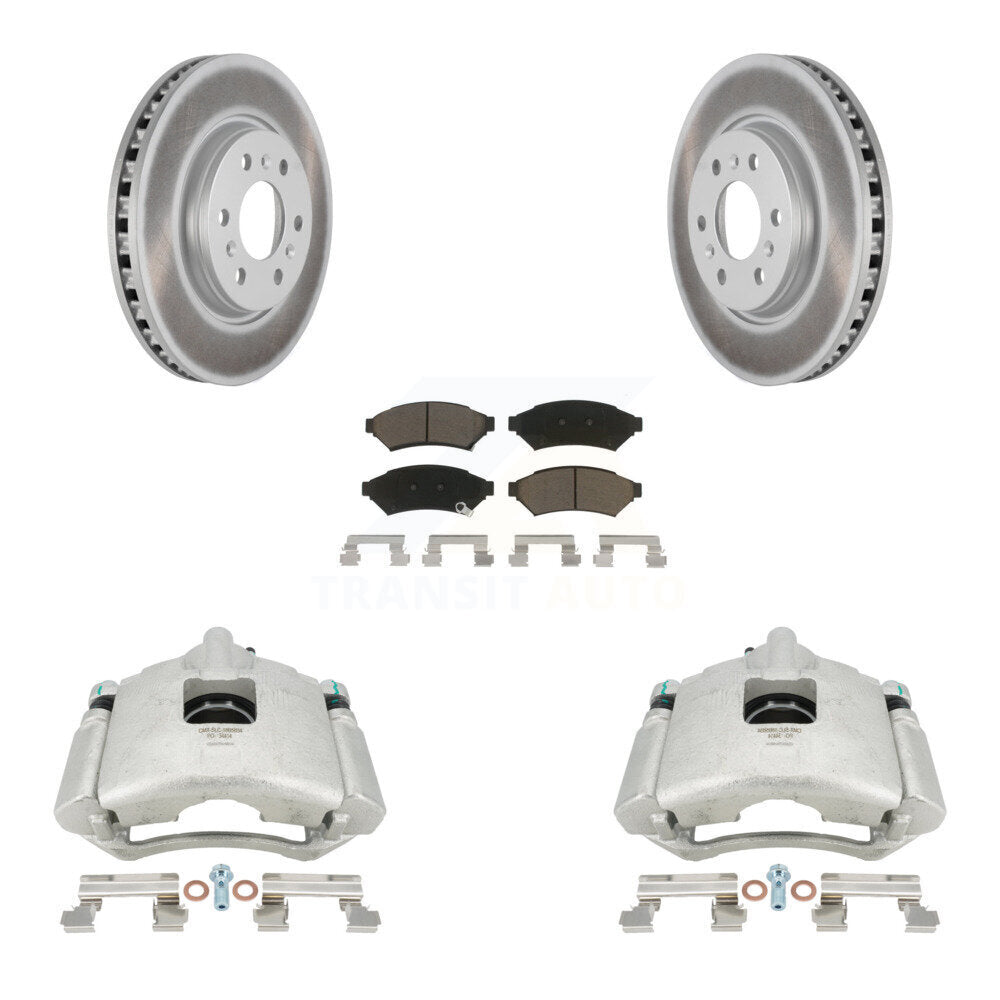 Front Brake Caliper Coat Rotors & Ceramic Pad Kit For Pontiac Montana Chevrolet Uplander KCG-100574C