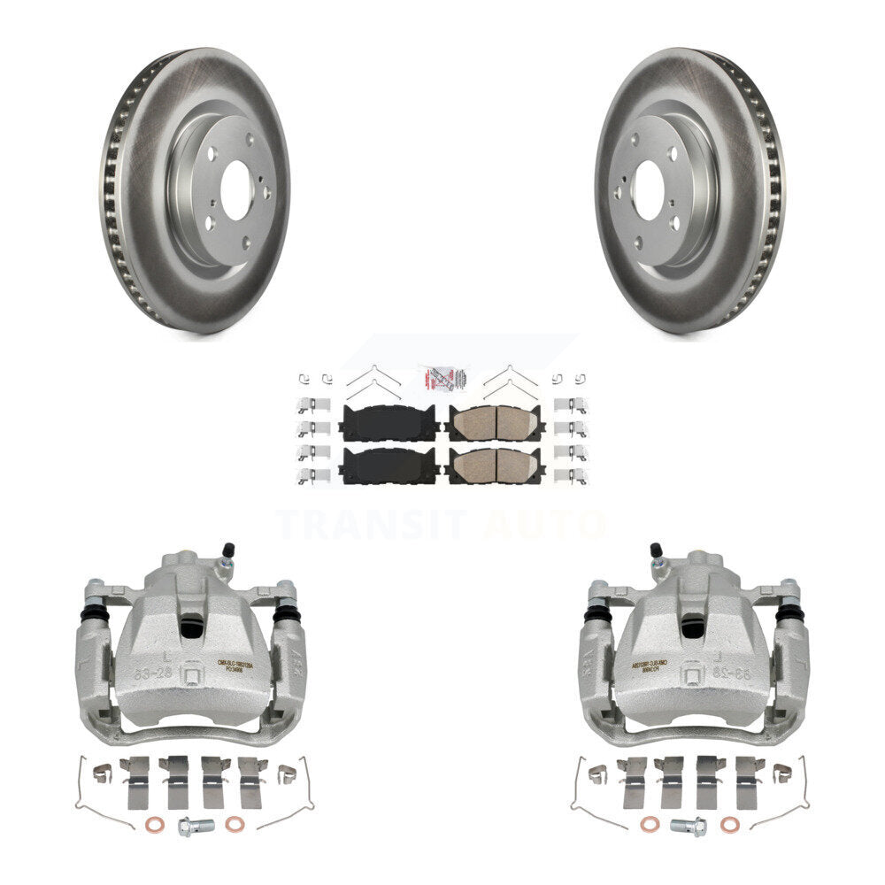 Front Disc Brake Caliper Coat Rotors Ceramic Pad Kit For Toyota Camry Lexus ES350 Avalon KCG-100575N