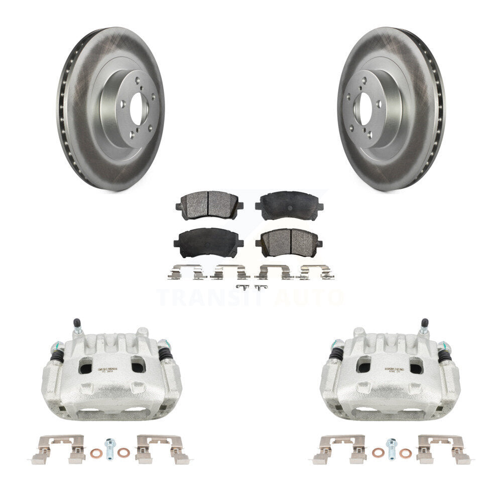 Front Disc Brake Caliper Coat Rotor Ceramic Pad Kit For 2003 Subaru Impreza WRX To 06 02 KCG-100575T