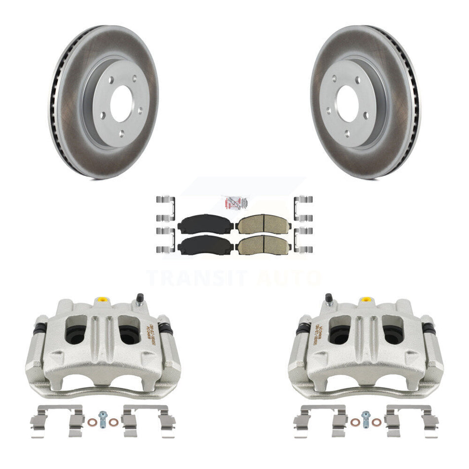 Front Brake Caliper Coat Rotors Ceramic Pad Kit For Chevrolet Equinox Saturn Vue Pontiac KCG-100582N