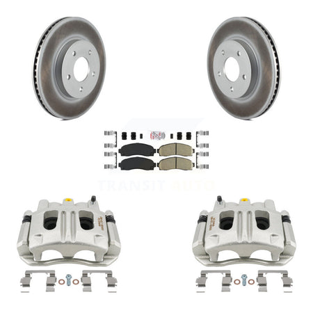 Front Brake Caliper Coat Rotors Ceramic Pad Kit For Chevrolet Equinox Saturn Vue Pontiac KCG-100583N