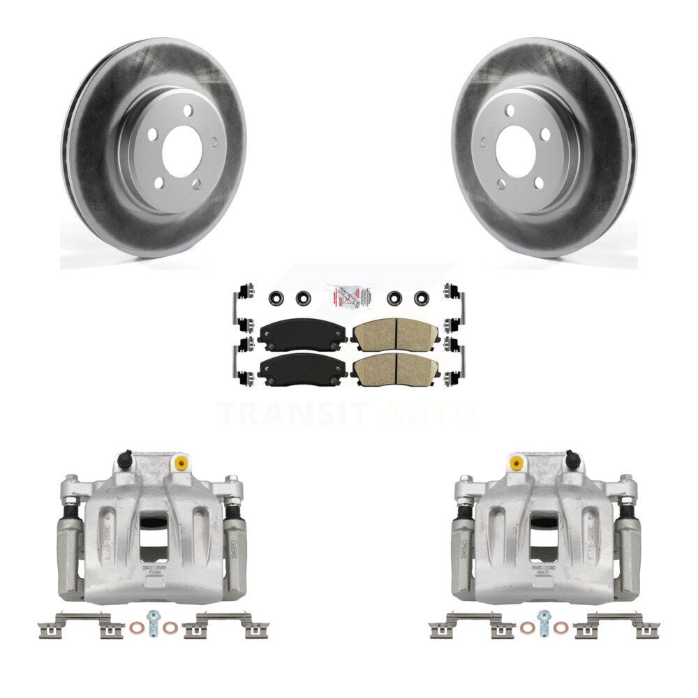 Front Brake Caliper Coat Rotor Ceramic Pad Kit For Dodge Chrysler 300 Charger Challenger KCG-100584N
