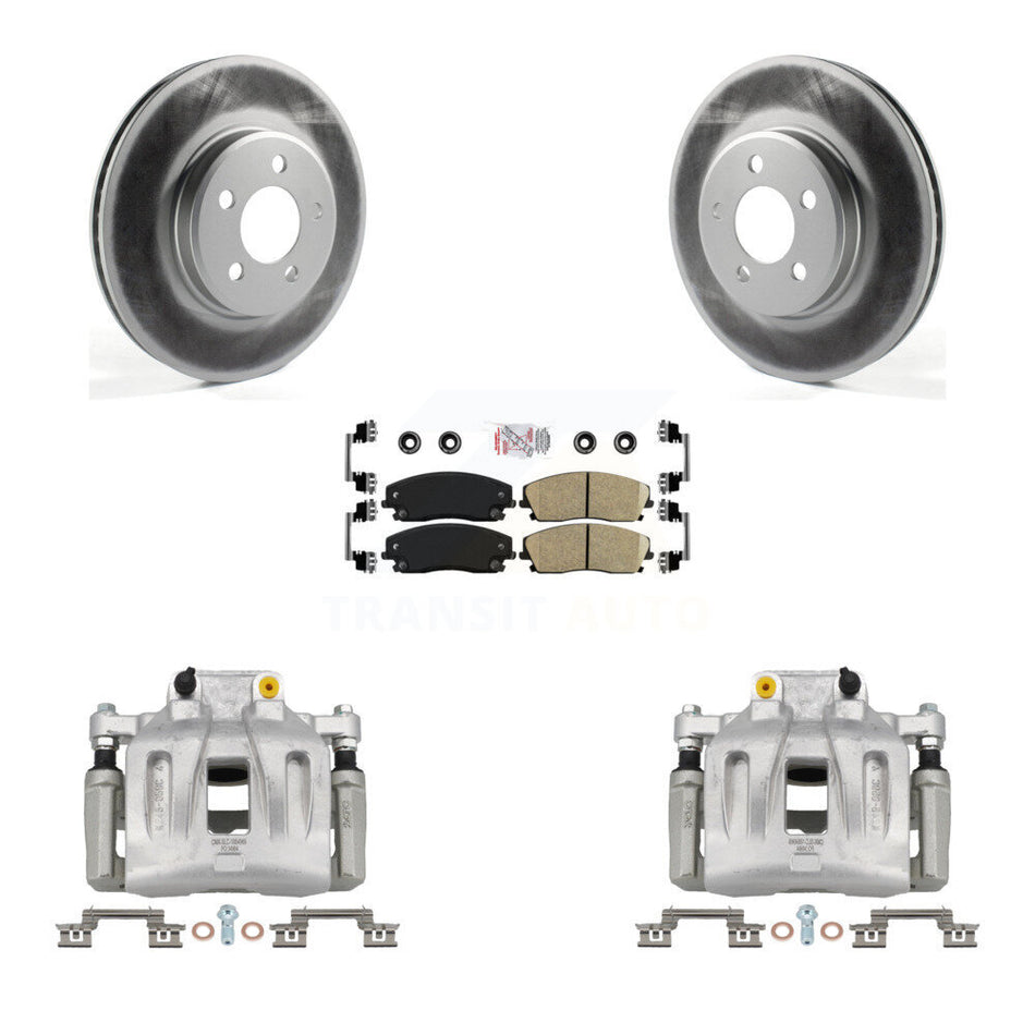 Front Brake Caliper Coat Rotor Ceramic Pad Kit For Dodge Chrysler 300 Charger Challenger KCG-100584N