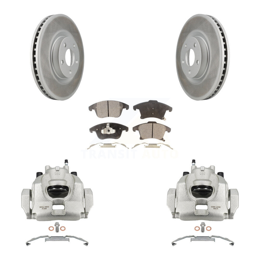 Front Brake Caliper Coat Rotors & Ceramic Pad Kit For 19-20 Ford Police Responder Hybrid KCG-100584T