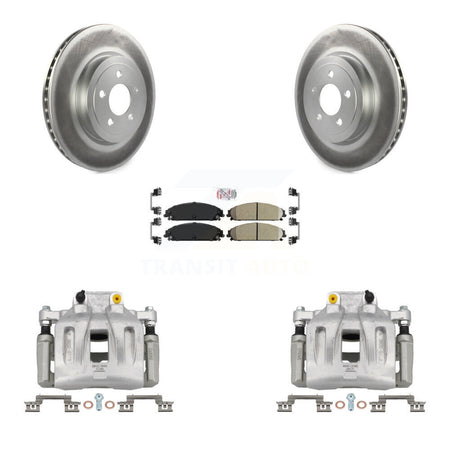 Front Brake Caliper Coat Rotor And Ceramic Pad Kit For Chrysler 300 Dodge Charger Magnum KCG-100586N