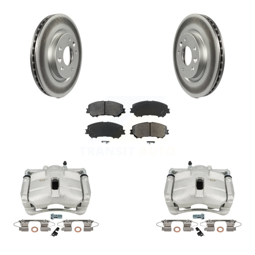Front Disc Brake Caliper Coated Rotors And Semi-Metallic Pads Kit For Nissan Rogue Sport KCG-100586S