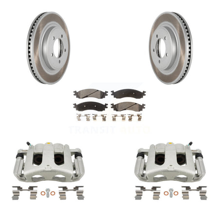 Front Disc Brake Caliper Coat Rotor Ceramic Pad Kit For Ford Explorer Sport Trac Mercury KCG-100586T
