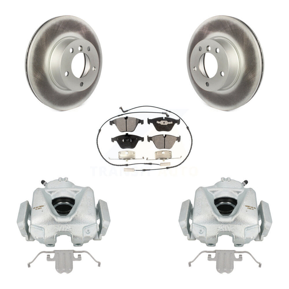 Front Brake Caliper Coat Rotor & Semi-Metallic Pad Kit For BMW 328i xDrive 323i X1 328xi KCG-100593P