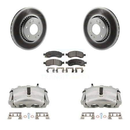 Front Brake Caliper Coat Rotors & Ceramic Pad Kit For Chevrolet Trailblazer GMC Envoy XL KCG-100594T