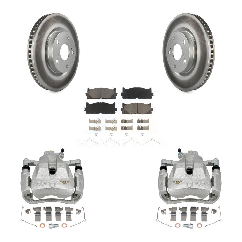 Front Disc Brake Caliper Coat Rotors Ceramic Pad Kit For Toyota Camry Lexus ES350 Avalon KCG-100596C