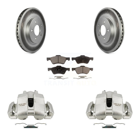 Front Disc Brake Caliper Coat Rotors And Ceramic Pad Kit For Ford Escape Mercury Mariner KCG-100596T