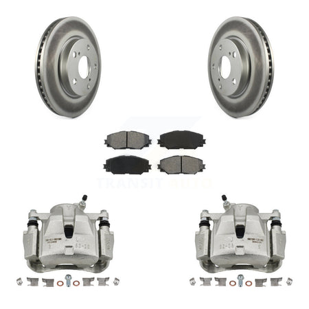 Front Brake Caliper Coat Rotors & Semi-Metallic Pad Kit For Toyota RAV4 Prius V Scion xB KCG-100598S