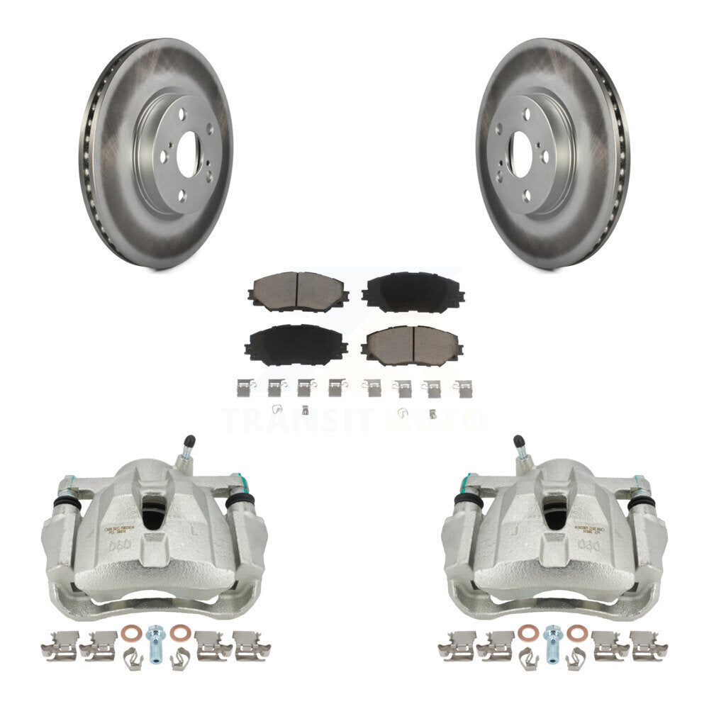 Front Brake Caliper Coat Rotor Ceramic Pad Kit For Toyota Corolla Matrix Pontiac Vibe xD KCG-100599C
