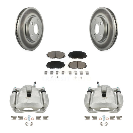 Front Disc Brake Caliper Coated Rotors And Ceramic Pads Kit For Toyota RAV4 LE KCG-100600C
