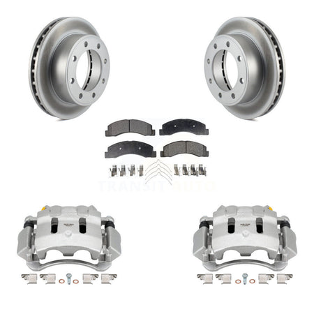 Front Brake Caliper Coat Rotor Ceramic Pad Kit For Ford F-350 Super Duty F-250 Excursion KCG-100600T