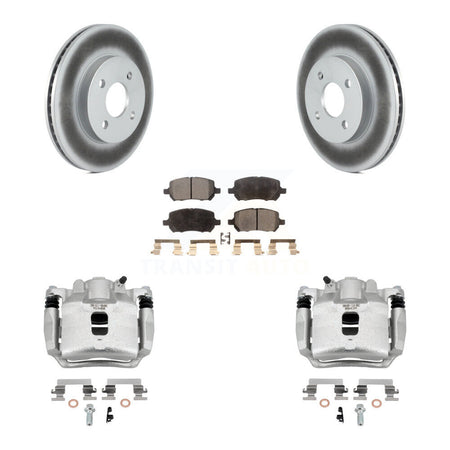 Front Brake Caliper Coat Rotor And Semi-Metallic Pad Kit For Saturn Ion Chevrolet Cobalt KCG-100602P
