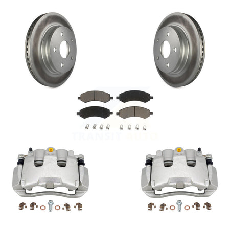 Front Disc Brake Caliper Coated Rotors And Ceramic Pads Kit For Ram 1500 Classic Dodge KCG-100603C