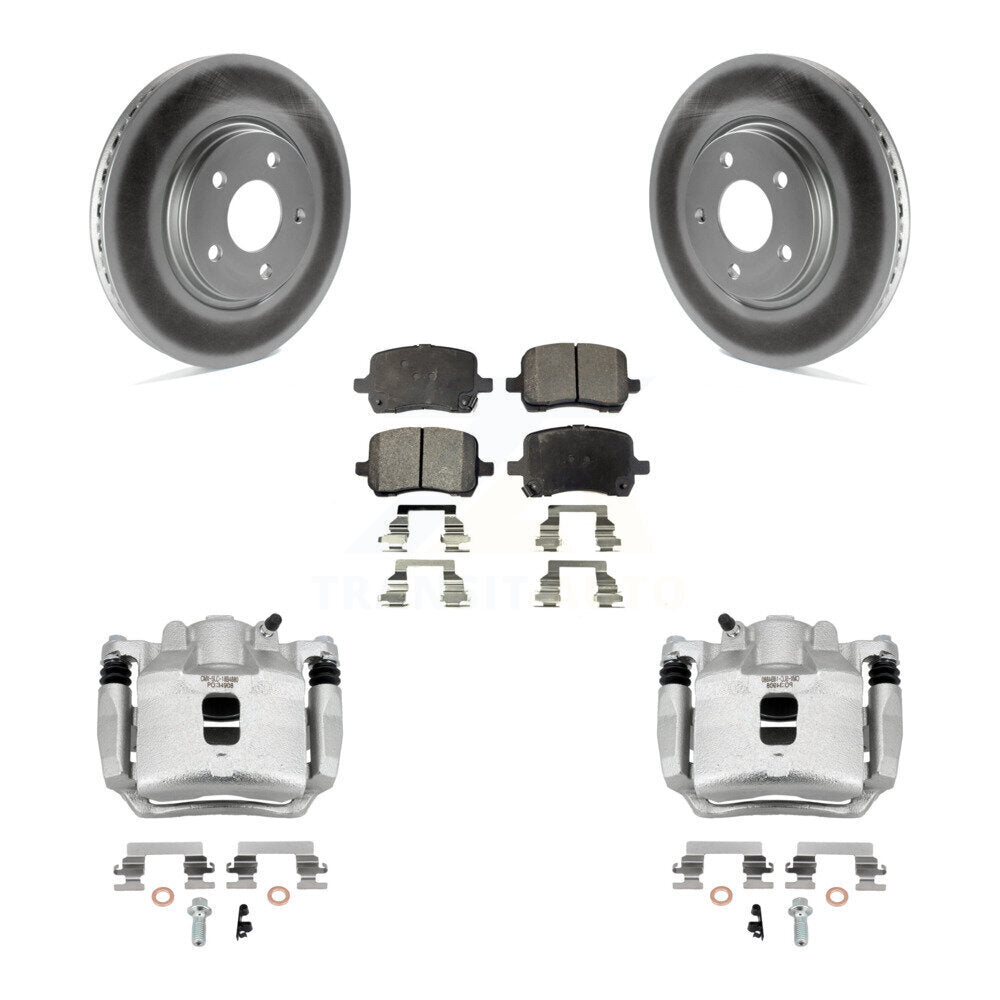 Front Brake Caliper Coat Rotor Ceramic Pad Kit For Pontiac Pursuit With Rear Disc Brakes KCG-100603T