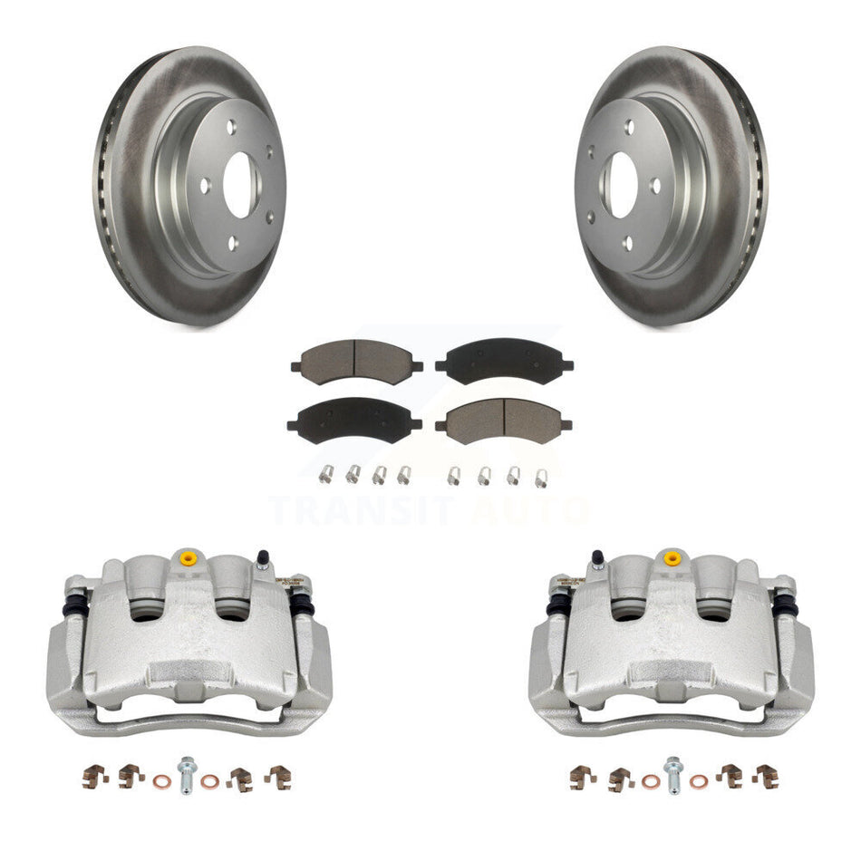Front Disc Brake Caliper Coat Rotor And Ceramic Pad Kit For Chrysler Aspen Dodge Durango KCG-100605C