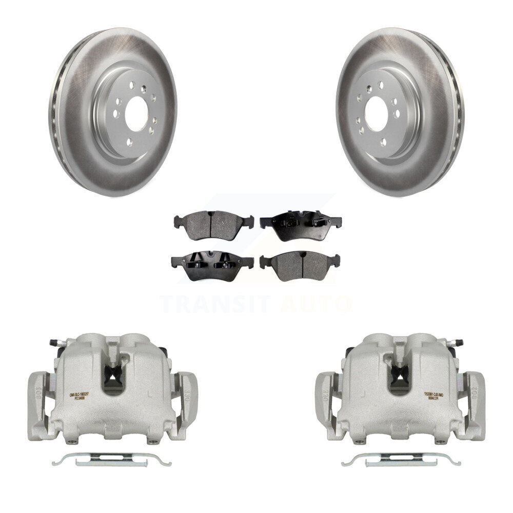 Front Brake Caliper Coat Rotor & Ceramic Pad Kit For Mercedes-Benz ML350 R350 ML500 R320 KCG-100605T