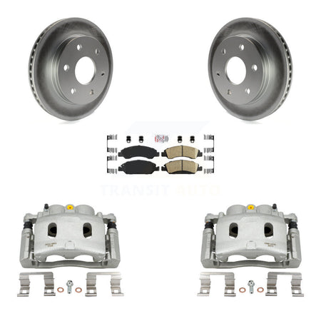 Front Brake Caliper Coat Rotor Ceramic Pad Kit For 2007 GMC Sierra 1500 Disc rear brakes KCG-100606N