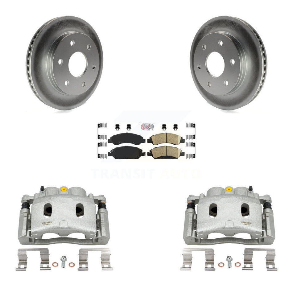 Front Brake Caliper Coat Rotor Ceramic Pad Kit For 2007 GMC Sierra 1500 Disc rear brakes KCG-100606N