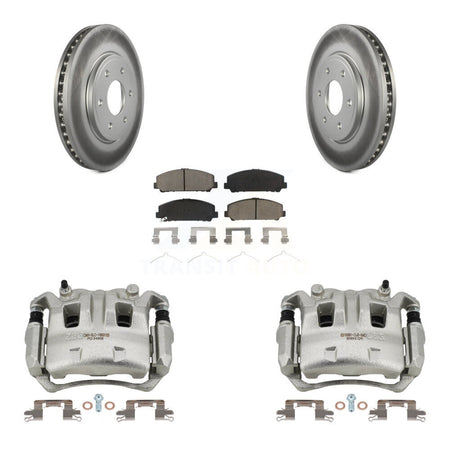 Front Disc Brake Caliper Coated Rotors And Ceramic Pads Kit For Suzuki Equator KCG-100609C