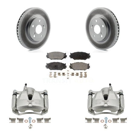 Front Disc Brake Caliper Coated Rotors And Semi-Metallic Pads Kit For Lexus IS250 KCG-100609P