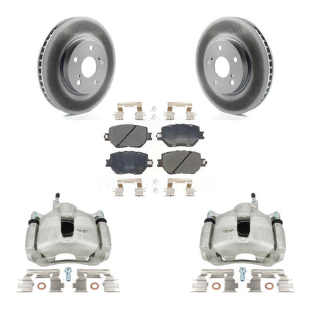 Front Disc Brake Caliper Coated Rotors And Semi-Metallic Pads Kit For Lexus IS250 KCG-100610P