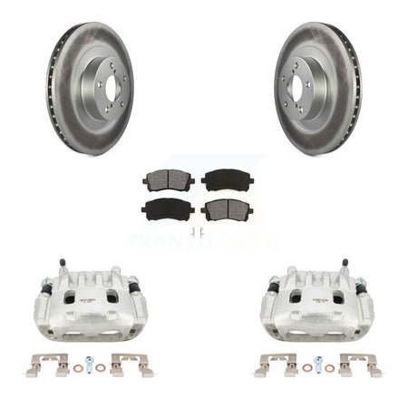 Front Brake Caliper Coat Rotors Semi-Metallic Pad Kit For 03 Subaru Impreza WRX To 06 02 KCG-100610S