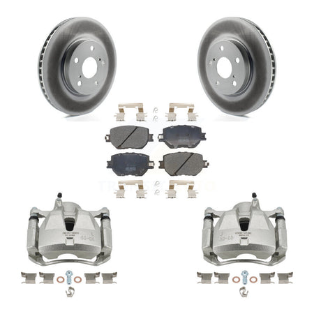 Front Brake Caliper Coat Rotor Semi-Metallic Pad Kit For Lexus IS250 Base with Sedan RWD KCG-100611P