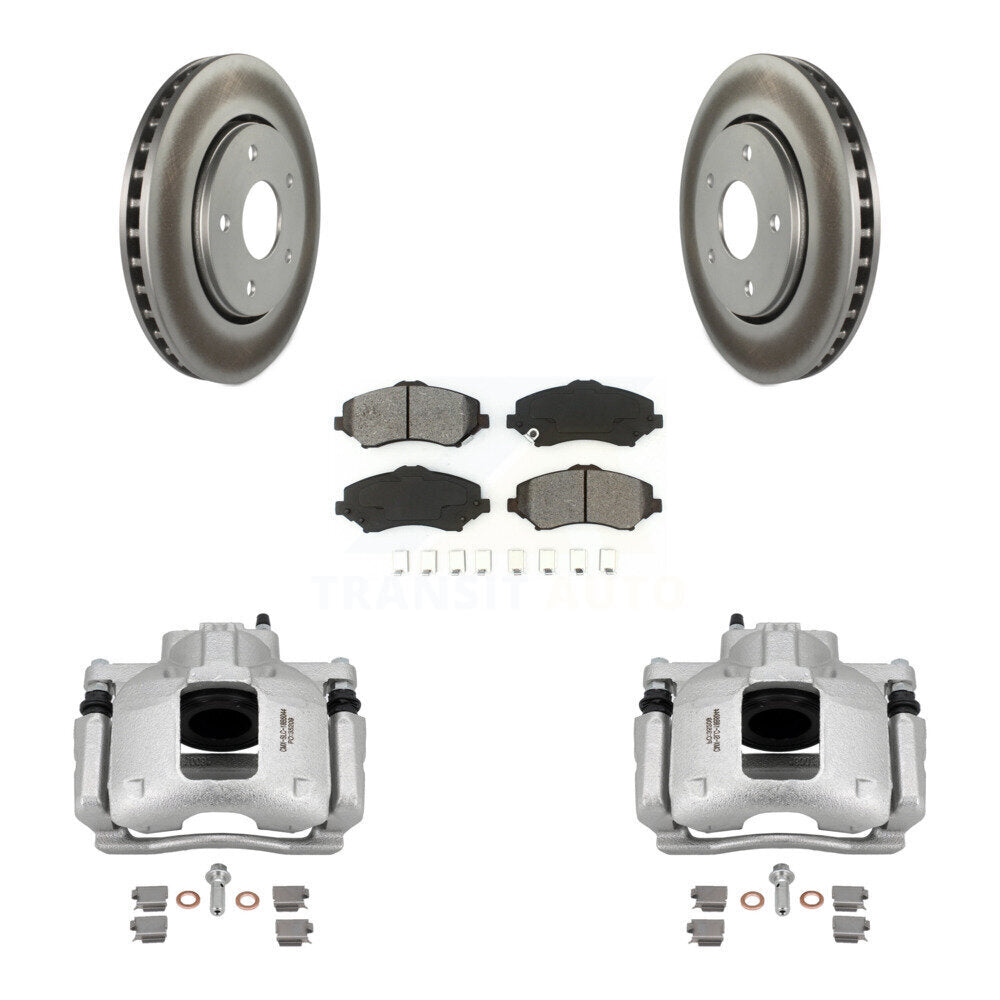 Front Brake Caliper Coat Rotors Semi-Metallic Pad Kit For Dodge Grand Caravan Chrysler & KCG-100611S