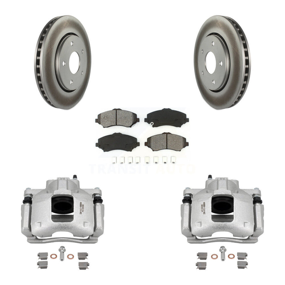 Front Brake Caliper Coat Rotors Semi-Metallic Pad Kit For Dodge Grand Caravan Chrysler & KCG-100611S