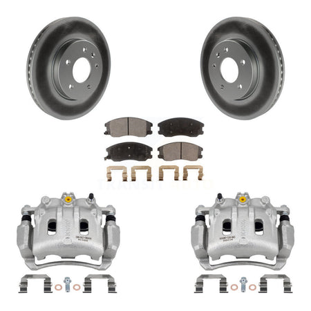 Front Brake Caliper Coat Rotor & Semi-Metallic Pad Kit For Chevrolet Equinox Pontiac Vue KCG-100612P