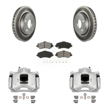 Front Disc Brake Caliper Coated Rotors And Semi-Metallic Pads Kit For Jeep Wrangler KCG-100612S