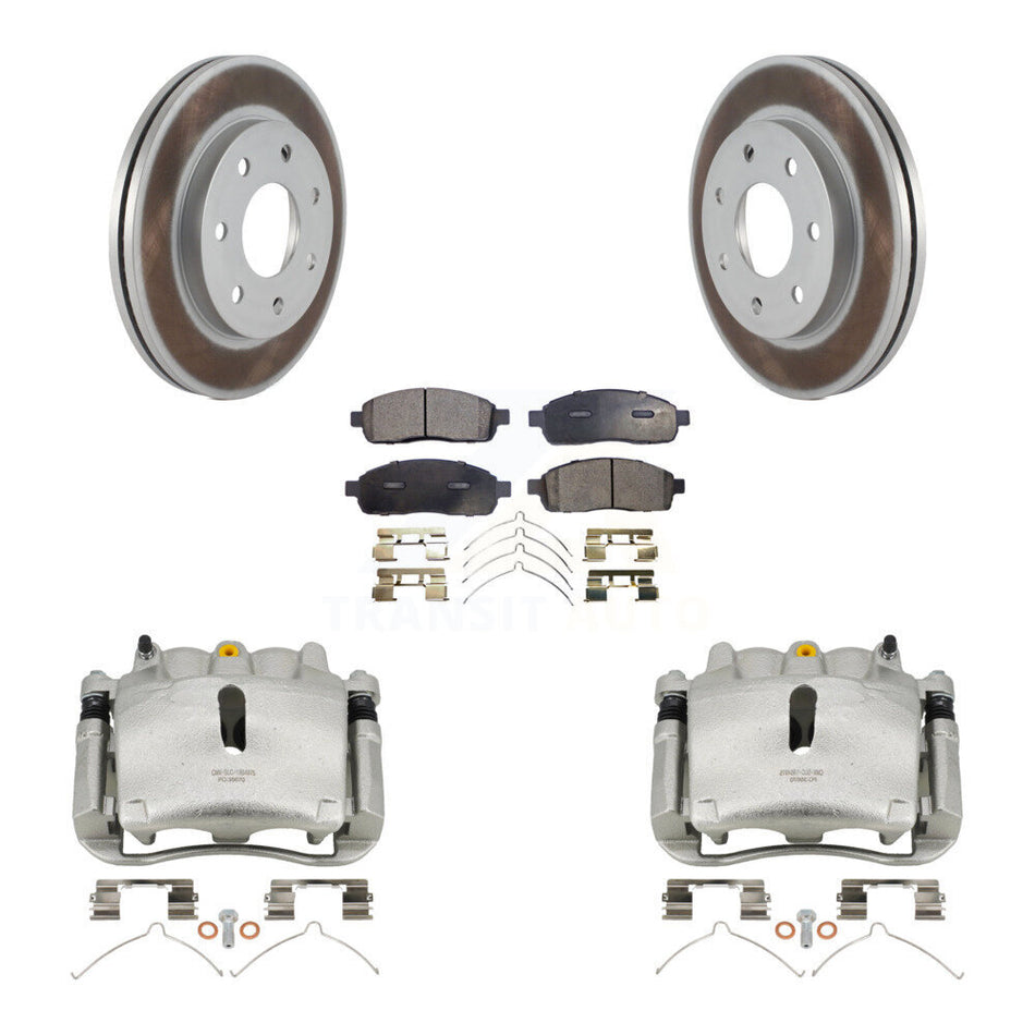 Front Brake Caliper Coat Rotors Semi-Metallic Pad Kit For Ford F-150 Lincoln Mark LT 4WD KCG-100613P