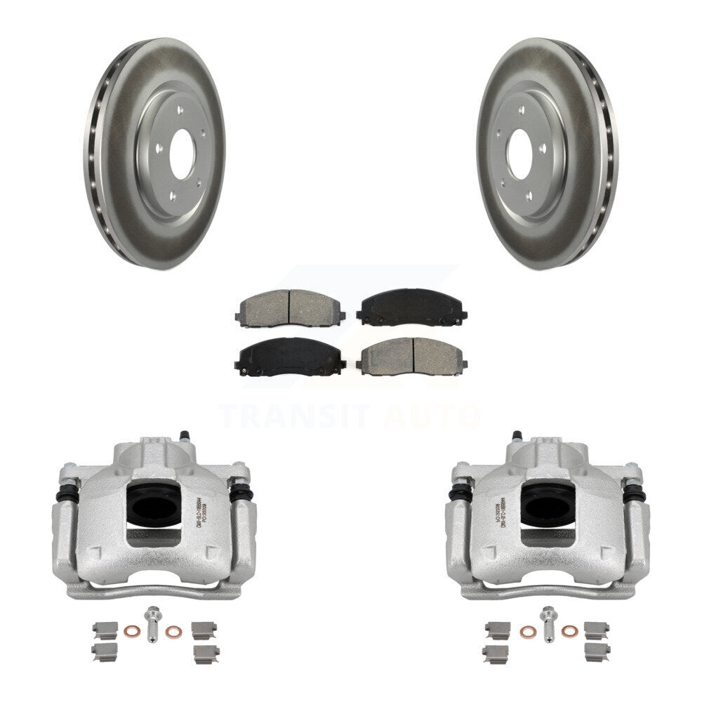 Front Disc Brake Caliper Coat Rotors Semi-Metallic Pad Kit For Volkswagen Routan Ram C/V KCG-100613S