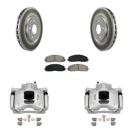 Front Disc Brake Caliper Coat Rotors Semi-Metallic Pad Kit For Volkswagen Routan Ram C/V KCG-100613S
