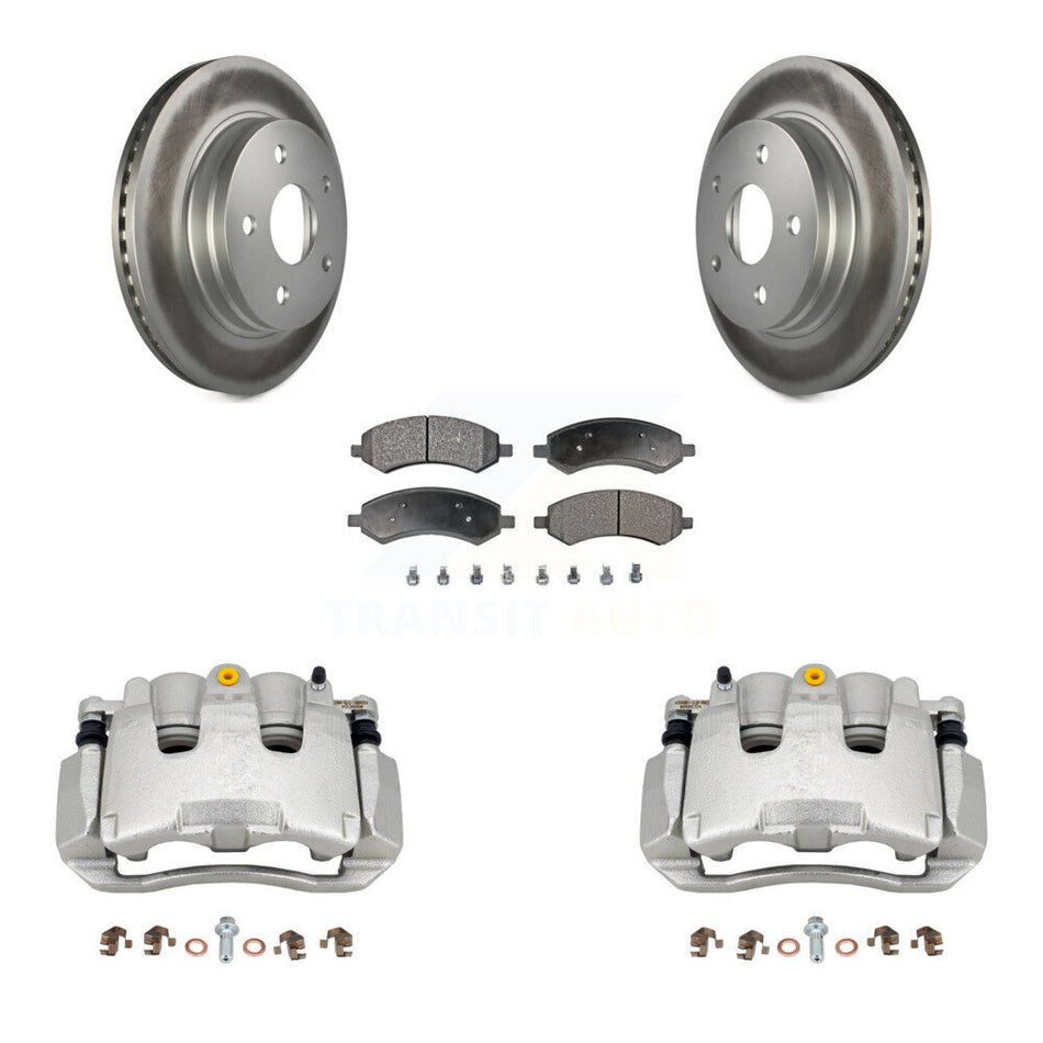 Front Disc Brake Caliper Coat Rotor And Ceramic Pad Kit For Chrysler Aspen Dodge Durango KCG-100616T
