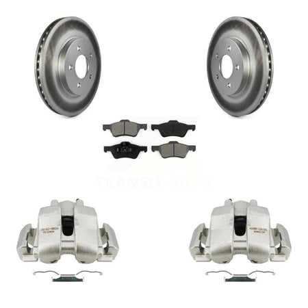 Front Disc Brake Caliper Coat Rotors Semi-Metallic Pad Kit For Ford Escape Mazda Tribute KCG-100617S