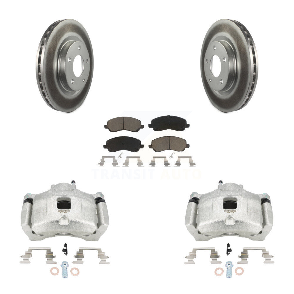 Front Brake Caliper Coat Rotor & Ceramic Pad Kit For Jeep Patriot Dodge Compass Chrysler KCG-100622C
