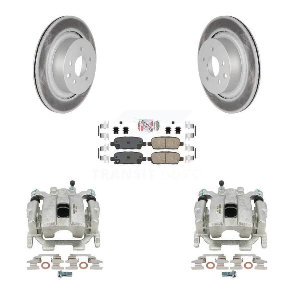Rear Disc Brake Caliper Coated Rotors And Ceramic Pads Kit For 2011 INFINITI G37 X Sport With Single Piston Front KCG-100622N