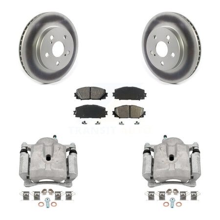 Front Disc Brake Caliper Coat Rotor Semi-Metallic Pad Kit For Toyota Corolla Prius Prime KCG-100623S