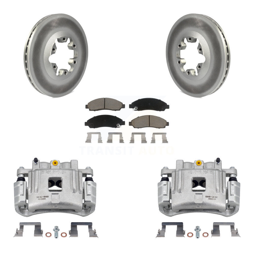 Front Brake Caliper Coat Rotor & Ceramic Pad Kit For Chevrolet Colorado GMC Canyon Isuzu KCG-100626C